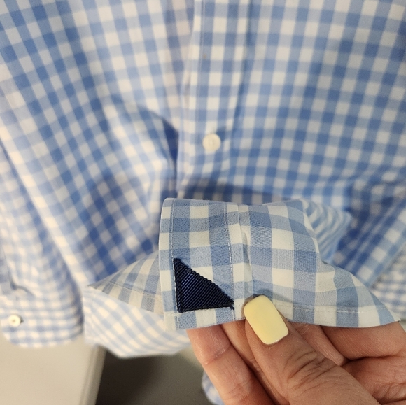 Untuckit Blue Checkered Men's Shirt, Size XXXL - Picture 3 of 7